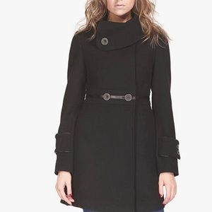 Women's Wool Blend Coat With Shawl Collar